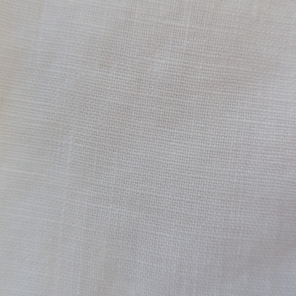 Chalet Linen Dropped Shoulder Pullover Blouse MEDIUM White - Picture 6 of 10